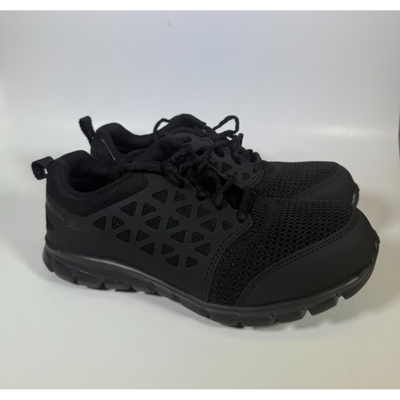Reebok SUBLITE CUSHION WORK COMPOSITE TOE Black RB4039  Men 7W  Women 9W - Picture 1 of 12